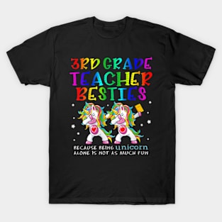 Womens 3Rd Third Grade Teacher Besties Teacher Day Best Friend T-Shirt